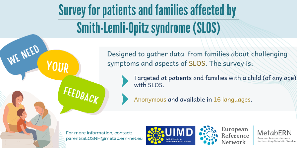 Patient representatives for Smith-Lemli-Opitz syndrome are looking for European families